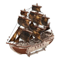 Дерев'яний 3D пазл Піратський корабель Безумний скарб дерев'яний конструктор 10111