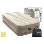 Ліжко надувне Intex 64426 з вбудованим електронасосом 191x 99x 46 см Fiber-Tech