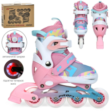 Ролики дитячі розсувні Profi A4156-S-P розмір 31-34 Рожеві