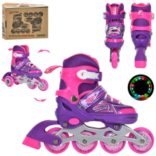 Ролики дитячі розсувні A 4148-XS-V розмір 27-30 Рожеві