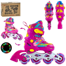 Ролики дитячі розсувні A4149-XS-P розмір 27-30 Рожеві