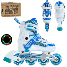 Ролики дитячі розсувні Profi A4150-S-WBL розмір 31-34 Блакитні