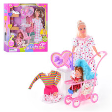 Лялька вагітна з коляскою Defa 8049