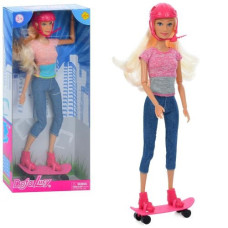 Лялька Defa шарнірна на скейті 8375
