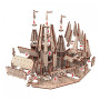 Пазл дерев'яний 3D модель Таємничий замок Школа магії дерев'яний конструктор 10416