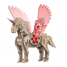 Конструктор-пазл дерев'яний 3D модель Єдиноріг 10604 140 деталей