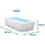 Басейн каркасний Intex Prism Frame Pool 26788 з насосом 400х200х100 см