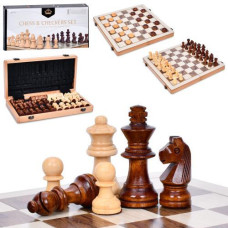 Шахи шашки дерев’яні 2 в 1 набір FG240502022L