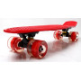 Скейт Пенні Борд (Penny Board) з світяться колесами 22 дюйма червоний