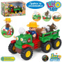 Дитячий музичний трактор M 6303 з причепом звукові та світлові ефекти
