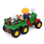 Дитячий музичний трактор M 6303 з причепом звукові та світлові ефекти