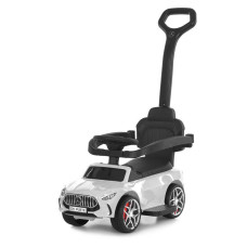 Дитяча Каталка-толокар автомобіль з батьківською ручкою M 6255EL-1 Білий