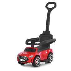 Дитяча Каталка-толокар автомобіль з батьківською ручкою M 6255EL-3 Червоний